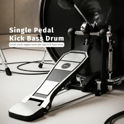 Pedal Drum Single Kick Bass BONUS Kunci Drum Besi Lengkap TDAS-70 AXL G600