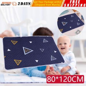 70*90cm/80*120cm Baby Diaper Changing Mat Portable Foldable Washable Waterproof Mattress Travel Pad Floor Mats Cushion Reusable Pad Cover Underpad