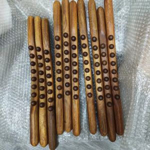 [SG Ready Stock] Massage Stick Body Gua Sha Tool for Back Shoulder Neck Wais Wooden Scraping Massager Care Upgrade Beads Slimming Fatigue