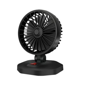 12V / 24V Dual Head Cooling Fan 360° Rotating Adjustable 2 Speed Low Noise Desk Fan Portable Multi Use 5V USB or 12/24V C/Lighter Socket For Car/Van/Truck/Home/Office