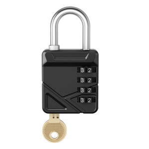 KIPRUN Combination Lock 4 Digit Security Padlock with Key Weatherproof Design Combo Lock for School Sports or Gym Locker Employee Locker Fence Gate Case Toolbox