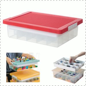 Toy Storage Box Smooth Edge Organizer Impact Resistance Organized Construction Surface Fishing Equipment