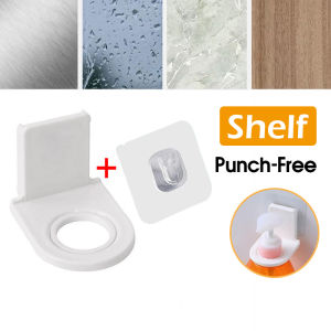 10pcs Wall Hanger Shampoo Bottle Holder Wall Mounted Magic Sticky Shampoo Hook Shower Hand Soap Bottle Hanging Holder Bathroom Hanger Accessories