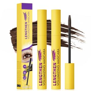 Bubble Mascara 2025 New Volumizing Mascara Waterproof Brown Mascaras for Sensitive Eyes Clump-Free Lash Enhancer for Daily Use Long Lash Mascaras for Women (1Pcs-Black)