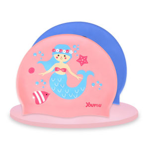 หมวกว่ายน้ําเด็ก kids swim cap กันน้ํา กันแดด หมวกว่ายน้ํา สําหรับเด็ก ลายการ์ตูนน่ารัก ชุดแว่นตาว่ายน้ําเด็ก หมวกว่ายน้ํา+แว่นตาว่ายน้ํา มี 6 ลาย