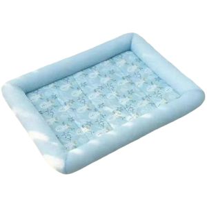 YITAQI Breathable Cooling Puppy Bed Soft Square Dog Cat Beds Durable Washable Pet Cooling Mat for Dogs Cats