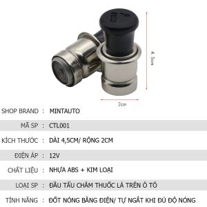 Tẩu châm thuốc trên ô tô - 12v / 24v hợp kim siêu bền dành cho tài xế