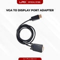 LPO DP Display Port to VGA Cable Adapter 1.5 meters Compatible with Computer Connectors DP Male to VGA Male. 