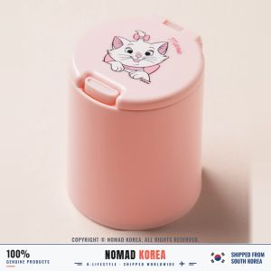 Daiso Korea Disney Hộp đựng đồ tròn mèo Marie nắp bật một chạm màu hồng 7 x 95 cm đựng tăm bông tăm xỉa răng