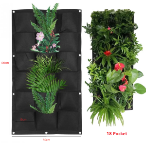 Pockets Hanging Green Grow Bag Planter Vertical Garden Vegetable Living Garden Bag Planter Growing Flower Plant