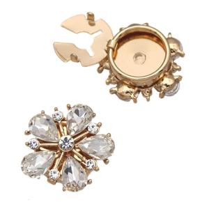 Classical Alloy Cufflinks Decorated With Brilliant Glass Crystals Suitable For Business Meetings And Weddings