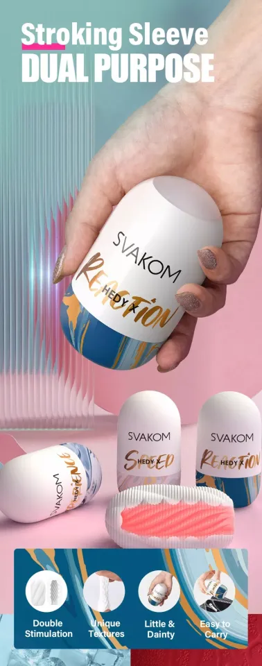 SG Seller) 3Pcs SVAKOM HEDY X Male Masturbator Vagina Real Pussy Egg  Realistic Vagina Adult Sex Toys For Men