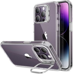 ESR Classic Kickstand Case Compatible with iPhone 14 Pro Max Case Clear Case with Stand Military-Grade Protection Built-in Camera Ring Stand Scratch-Resistant Acrylic Back Clear