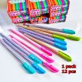 BOLPOIN 1PACK isi 12pcs Pulpen Bolpoin Pen Lilin Quantum QS1 Tinta Hitam MURAH ECER GROSIR. 