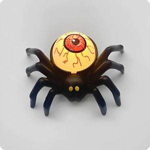 Đèn Halloween Nhện Khổng Lồ Kèm Đầu Lâu & Mắt Quỷ Phát Sáng LED – Decor Tiệc Hóa Trang Ma Mị