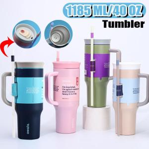 COD OWALA Tumbler Cold Cup Tumblr Stainless Botol Minum 40oz 1185ml Vacuum  Tahan Panas Dingin Insulated Stainless Steel 304 Tumbler Gagang Premium 1185ML Botol Minum Aesthetic
