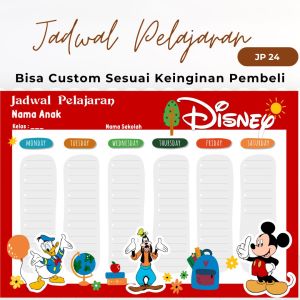 JADWAL PELAJARAN COSTUM KARAKTER/ BISA REQUST SESEUAI KEINGINAN