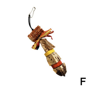 🇸🇬 Parrot Chew Toy: Natural Wooden Blocks with Nuts Loofah Carambola and Pine Cones Enrichment Toy