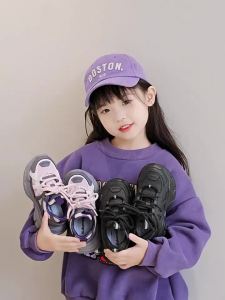 Childrens Sports Shoes Girls Shoes 2023 Autumn New Baby Girl Daddy Shoes Medium and Large Children Non-Slip Soft Bottom Running Shoes