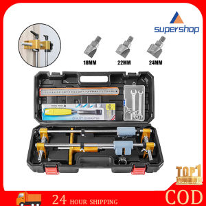 Lock Jig Set Mortiser Locksmith Wood Door Fitting Slot Drill Carbide with Wrench Maintenance Hand Tools Set