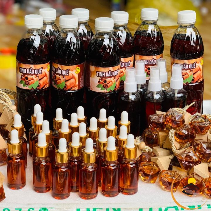 Tinh dầu quế nguyên chất 100% (chai 100ml, 500ml, 1000ml) chưng cất thủ công (nóng bỏng, thơm) dùng xông phòng, xịt phòng, treo xe ô tô giúp khử mùi, xua đuổi muỗi côn trùng