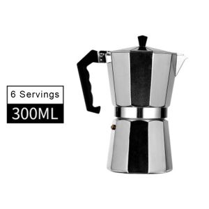 150ML/300ML Moka Coffee Maker Italian Top Moka Espresso Cafetera Expresso Percolator Cafe Coffee Pot Coffee Maker Aluminum Mocha Espresso Percolator Pot Coffee Maker Moka Pot