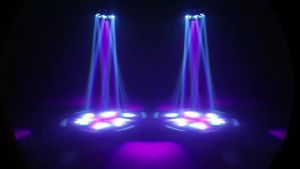 150W Moving Head Disco Light RGBW Remote Control DMX512 6 Arms Bee-EyesBeam DJ Party Lights Stage Effect for Events Club