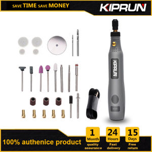 [Ready stock] KIPRUN Mini Cordless Drill Power Tools Electric 3.6V Drill Grinder Grinding Accessories Set Wireless Engraving Pen For  For Jewelry Glass Wood Cutting Grinding Polishing With HSS Saw Blade / Felt Wheel / Twisy Drill Bits / Grinding Stone