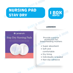 Lansinoh Nursing Pad Stay Dry Pads 60 Pcs - 1 Box | New Design | SG LOCAL STOCK