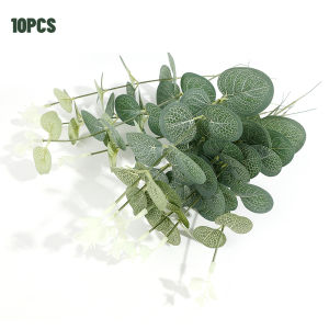 10PCS Eucalyptus Leaf Plants Money Leaf Simulation Artificial Flowers Nordic Wedding Home Decoration Artificial Plants
