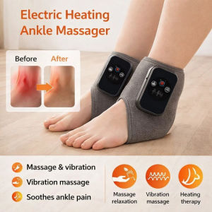 Electric Heating Ankle Massager for Office Travel Relaxation Adjustable Warmth Therapy for Ankle and Foot Daily Use