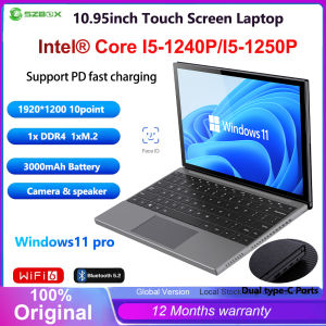 SZBOX TX18 2 in 1 Laptop Intel Core i5 1250P 10.95 Inch Touch Screen Face Recognition Type-C Charging 3000mAh Battery DDR4 16GB 512GB WiFi 6 BT5.2 Desktop Office Computer Business Notebook  Wins 11
