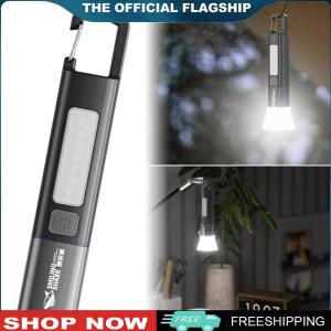 [VICKING6] Super Bright Flashlight USB Charging Mini Portable LED Torch 3 Gears Zoomable Emergency Lantern Power Bank for Outdoor Hiking Fishing