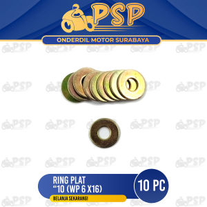 Ring Plat "10 (WP 6 X 16) Harga Per Pak Isi 10 - Reng Plate Pelat Washer Kunci 10 Diameter 6mm x 16