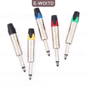 ปลั๊กต่อเสียง6.35มม. แจ็คช่องเสียบแจ็คตัวเชื่อมไมโครโฟนประกอบแบบโมโนพร้อมฟังก์ชั่นปิดเสียง