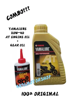 100% ORIGINAL YAMALUBE 20W-40 AT SCOOTER 4T MOTOR ENGINE OIL 0.8L / GEAR OIL 100ML MINYAK HITAM HONG LEONG YAMAHA HLY
