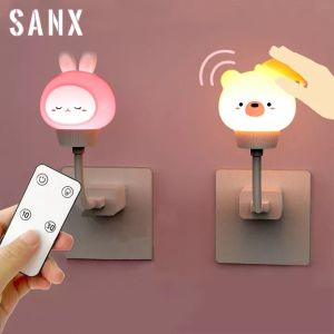 SANX USB LED Night Light Cute Cartoon Nightlight Lamp for Children Bedroom livingroom Closet