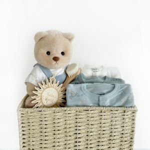 Customised Baby Gift Hamper Bobo Balloon with Hug Box Gift Basket Newborn Welcome Crate