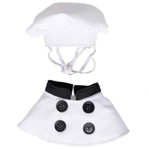 Dog Halloween Cook Costume Collar with Hat and Collar Scarf for Dog Pet Headgear Photo Props