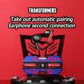 Transformers TF-T01 Bluetooth Earphone Wireless Earphone Bumblebee Optimus Prime Smart Touch Gaming Music Dual Mode Mic Bluetooth 5.3. 