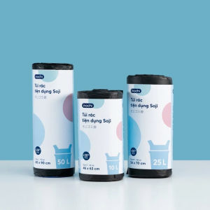 Túi Rác Có Quai Inochi Soji – Combo 4 Cuộn Tiện Lợi – Tự Hủy Ag+ Kháng Khuẩn Siêu Dai An Toàn