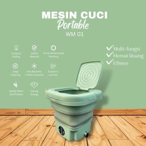Mesin Cuci Mini 8L Folding Mesin Cuci Portable Mesin Cuci Lipat Mini Folding Washing Machine Kapasitas Dengan UV