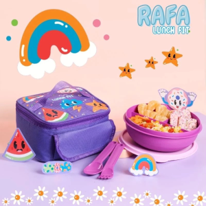 Rafa Series 3 pcs Tas Bekal Set Anak / Kotak Makan Set Lunchbox LunchBag