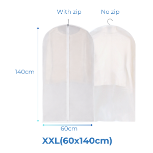 Thickened Dustproof Waterproof Bag For Clothes | Reusable Hanging Garment Cover | Transparent Suit Bag With Zipper