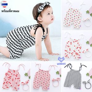 ชุดบอดี้สูท+ที่คาดผม สำหรับ 0-1 ปี งานพรีเมียม ผ้าคอตตอน ของใช้เด็กอ่อน เสื้อผ้าเด็กแรกเกิด ชุดเด็กเล็ก เด็กผู้หญิง girl WD115