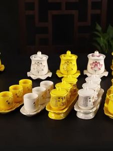 【Ship in 24H】Offering Buddha Cup  供佛杯/供酒杯✨Ready✨陶瓷供杯佛堂供奉观音圣水杯佛前供水杯供佛杯家用莲花大悲水贡杯