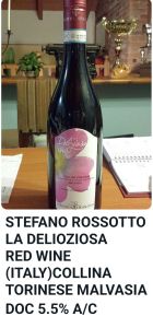 Stefano Rossotto La Delioziosa Collina Torinese Malvasia Semi-Sweet Red Wine - Strawberry Cherry Fizz Case 12x750ml
