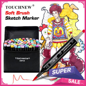TOUCHNEW 80 Colors Artist Marker Set Alcohol Based Sketch Marker Pen For Drawing Manga Animation Design