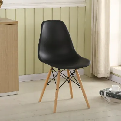 DAMIK-Ghế eames làm việc giá rẻ chân gỗ Sồi giằng sắt chịu lực đến 250kg