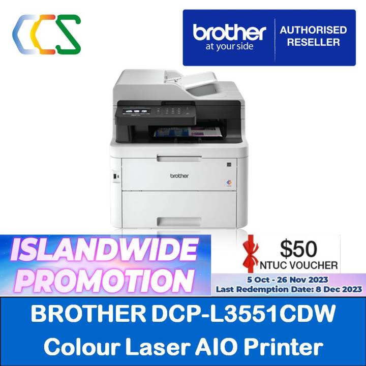 Eol - Brother Dcp-l3551cdw Wireless Colour Led 3-in-one, Duplex Mobile 